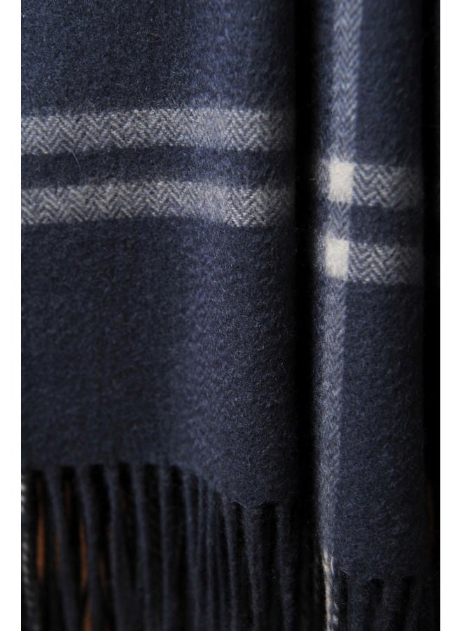 CUDDLE DREAMS Premium Cashmere Throw Blanket with Fringe, Luxuriously Soft (Plaid Blue) - Image 5