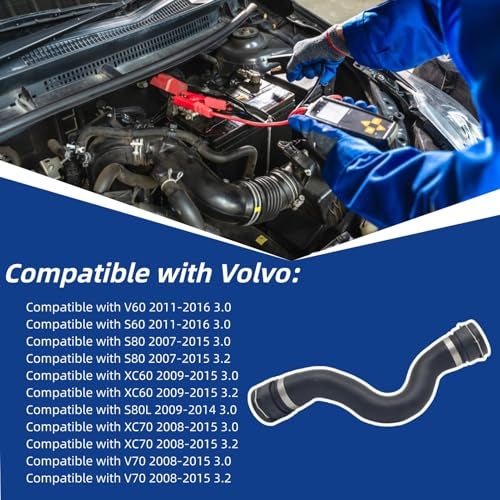 McrGinly Engine Upper Radiator Coolant Hose Tube Pipe Compatible with Volvo V60 S60 S80 XC60 S80L XC70 V70 32249280 31293622 - Image 2