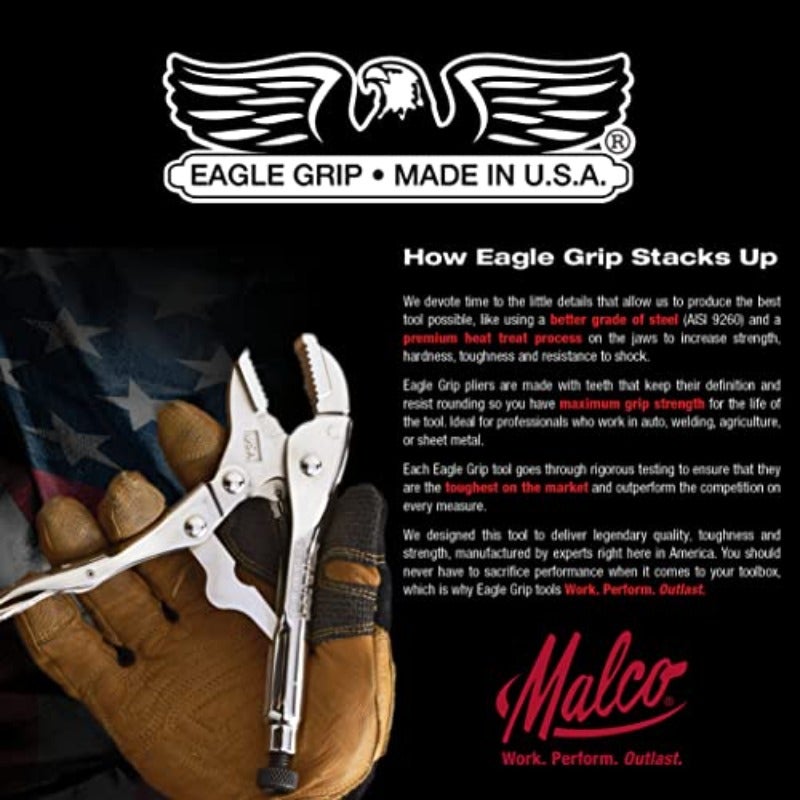 كماشة قفل قابلة للفك بقبل منحنية بمقاس 10 إنش من Eagle Grip LP10WC - Image 3