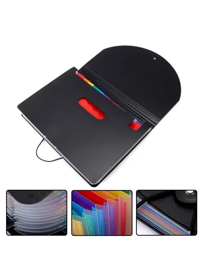 أف بي سي 12 جيوب A4 توسيع مجلد الملفات - منظم الملفات القابلة للتوسع للأكورديون المحمولة ، حامل الوثائق متعددة الألوان ذات القدرة الكبيرة للمكتب والأعمال - Image 3