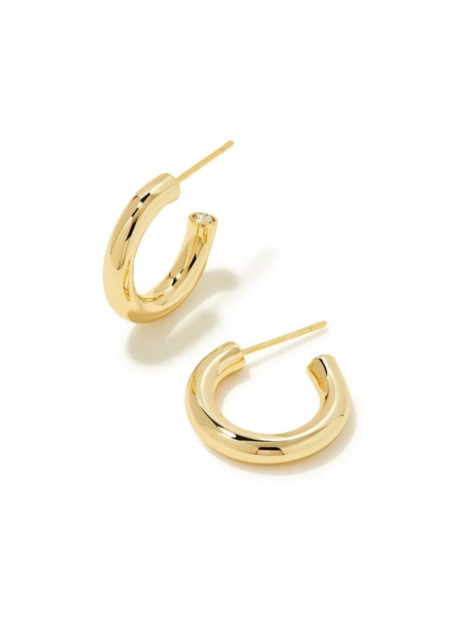 Kendra Scott Kendra Scott Colette Huggie Earrings in 14k Gold-Plated Brass, Fashion Jewelry for Women  - Image 1