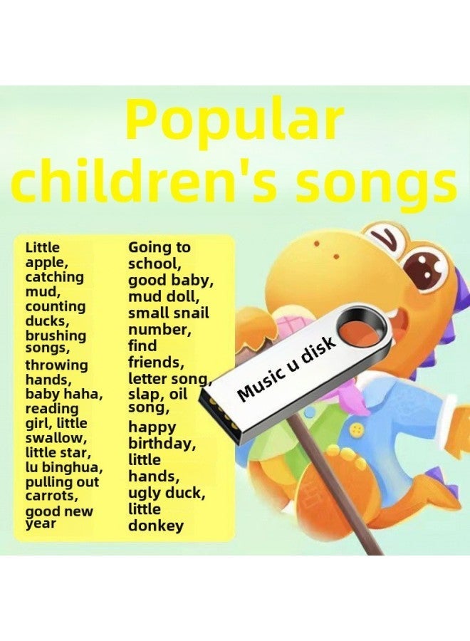 Children's Song Music U Disk Enlightenment Early Education Animation Video Cute Mp4 Free Shipping-Capacity:16g 700 Songs Without  - Image 1