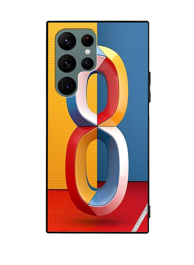 VR CREATIVE Protective Case Cover For Samsung Galaxy S22 Ultra 5G Number 8 Design Multicolour - Image 1