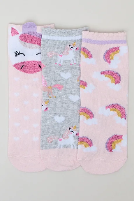 أر أند بي 3 Pack Patterned Crew Socks