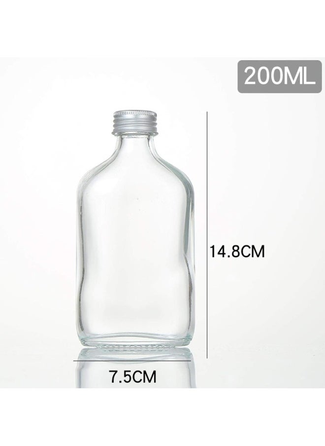 FUFU - FUFU 12Pcs 200ml Empty Juice Bottle Glass Milk Beverage Bottle Coffee Bottle Kombucha Bottle - Image 1