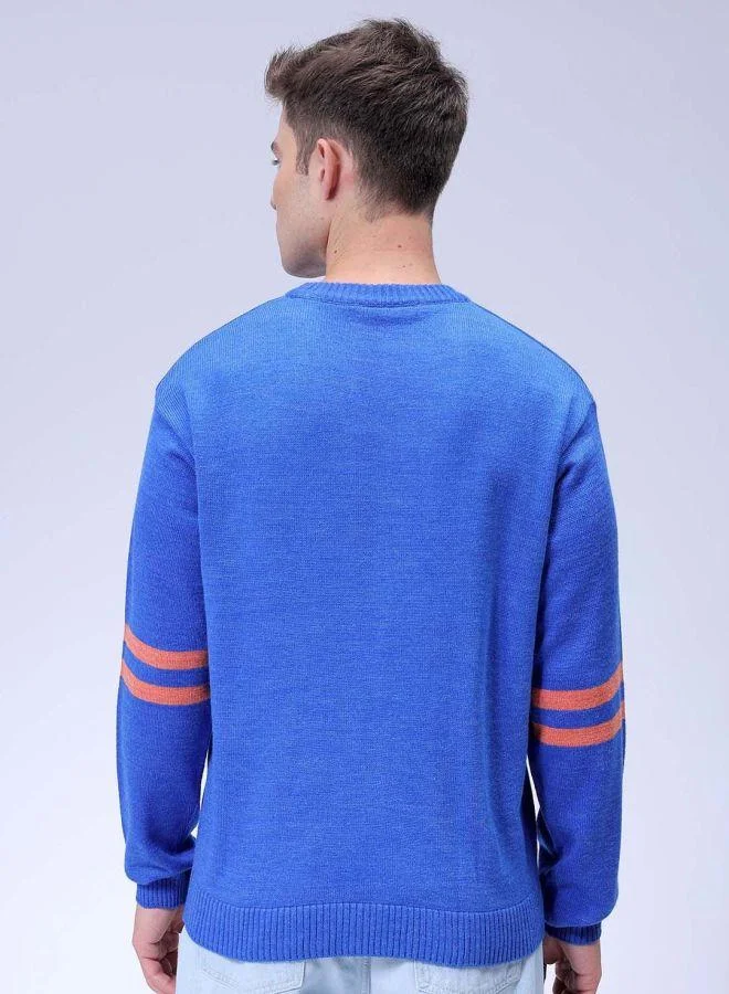 The Indian Garage Co Men Oversized Superman Crew Neck Sweater