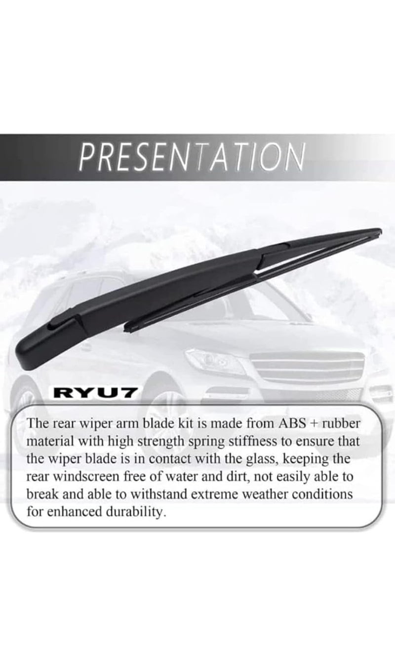 RYU7® Rear Wiper Arm with Blade Exact Fit Design Fits for Punto - Image 3