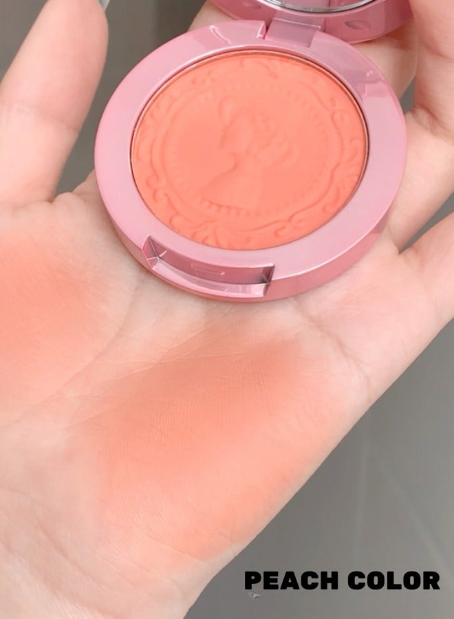 Gege bear Three-dimensional relief blush matte color whitens the skin, suitable for dark skin, peach color - Image 3