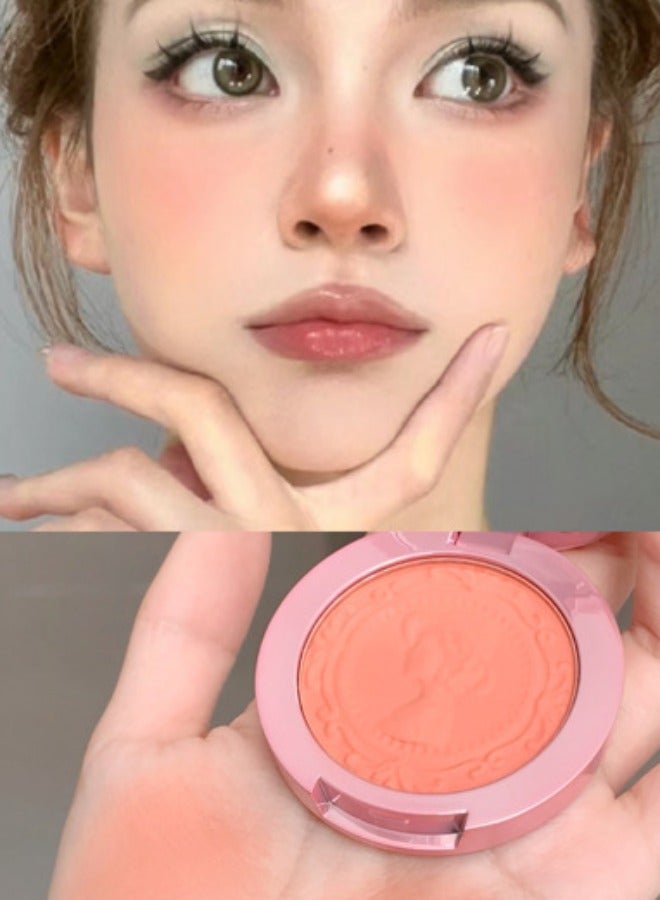 Gege bear Three-dimensional relief blush matte color whitens the skin, suitable for dark skin, peach color - Image 2