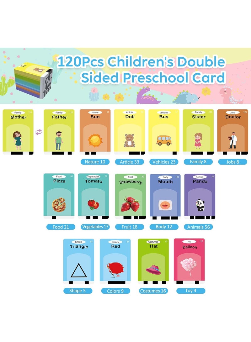 Flash Cards for Toddlers 2-7 Years Old | 112 Talking Flash Cards with 224 Words | Speech Therapy & Autism Toys | Audible Early Learning Educational Toys for Babies | Perfect for Vocabulary Building & Cognitive Development - Image 3