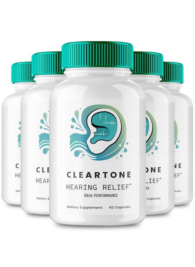 IDEAL PERFORMANCE Cleartone Tinnitus Relief for Ringing Ears Capsules, Cleartone Ear Pills Supplement, Clear Tone Tinnitus Treatment, Calming Ear Ringing Relief - Maximum Strength, Cleartone Reviews (5 Pack)  - Image 1
