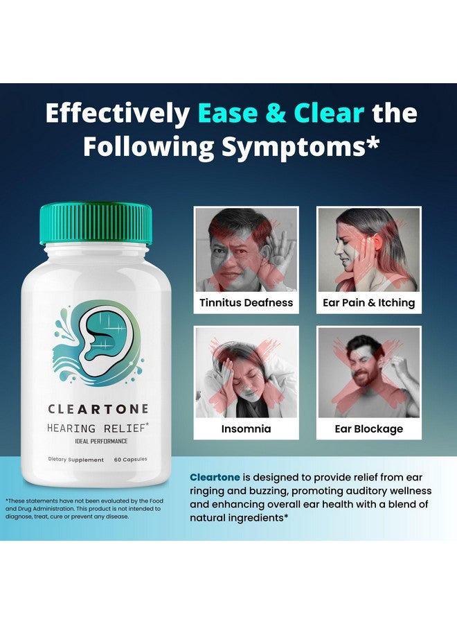 IDEAL PERFORMANCE Cleartone Tinnitus Relief for Ringing Ears Capsules, Cleartone Ear Pills Supplement, Clear Tone Tinnitus Treatment, Calming Ear Ringing Relief - Maximum Strength, Cleartone Reviews (5 Pack)  - Image 5