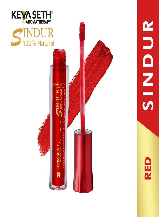 KEYA SETH AROMATHERAPY, DEVICE OF DROP Keya Seth Aromatherapy Aromatic 100% Natura Liquid Sindoor Red 2Pcs & Natural Ayurvedic Aalta 1Pcs With Applicator (Pack Of 3) - Image 2