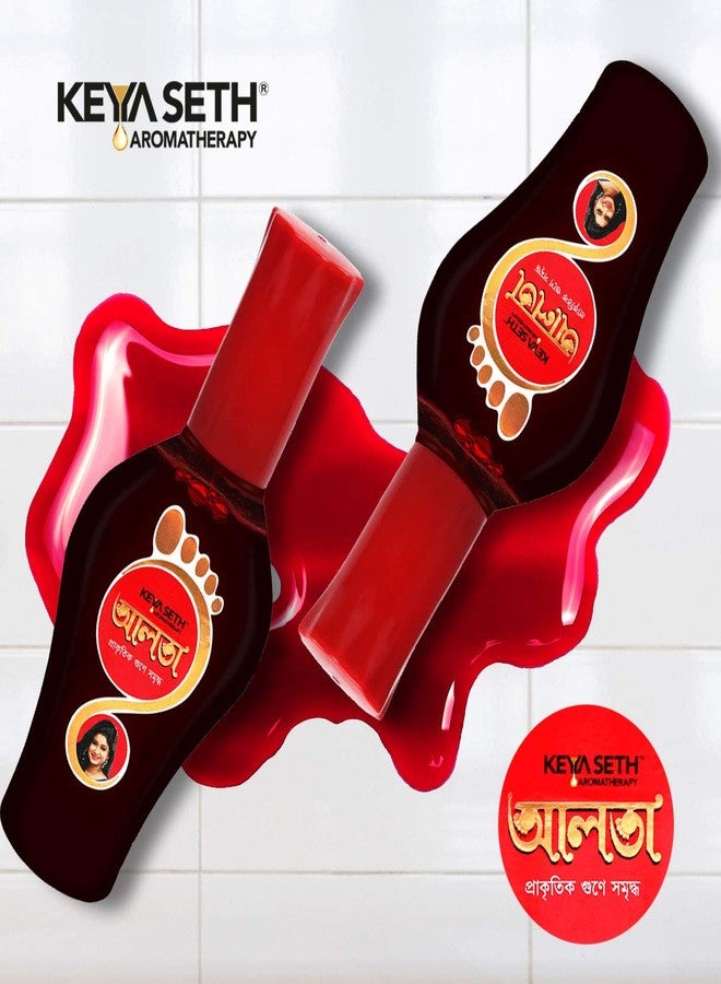 KEYA SETH AROMATHERAPY, DEVICE OF DROP Keya Seth Aromatherapy Aromatic 100% Natura Liquid Sindoor Red 2Pcs & Natural Ayurvedic Aalta 1Pcs With Applicator (Pack Of 3) - Image 5