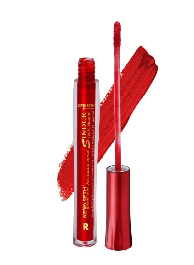 KEYA SETH AROMATHERAPY, DEVICE OF DROP Keya Seth Aromatherapy Aromatic 100% Natura Liquid Sindoor Red 2Pcs & Natural Ayurvedic Aalta 1Pcs With Applicator (Pack Of 3) - Image 3