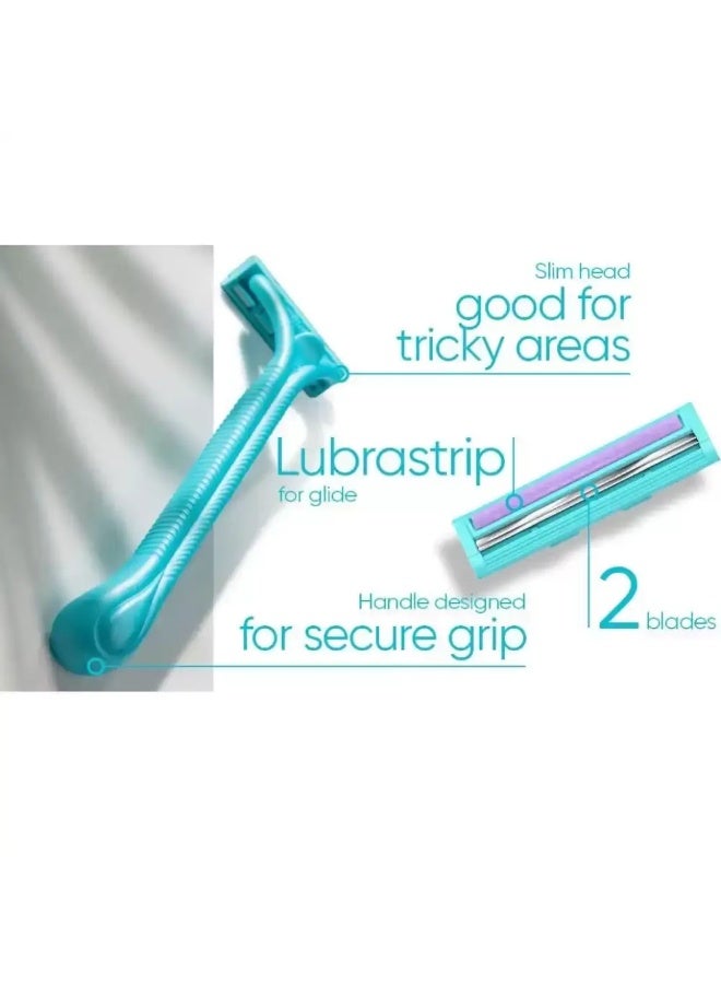 Gillette شفرة جيليت سيمبلي فينوس المزدوجة مع لمسة من الألوة فيرا - 12 قطعة - Image 2