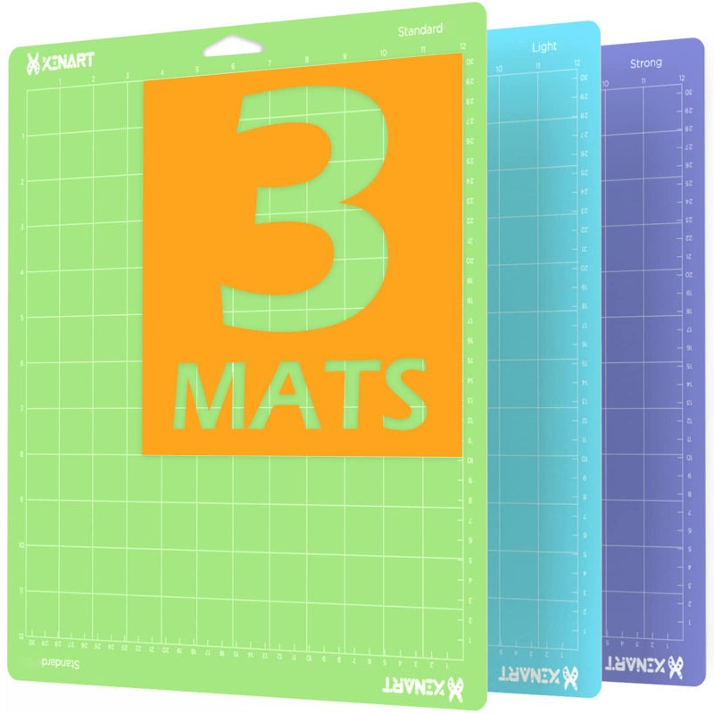 Cutting Mats for Cricut Maker 3Explore 3Makerair 212x12 inch StandardLightStrong Grip 3 Mats Xinart 12x12 Variety Adhesive Replacement Cut Mats for Cricut