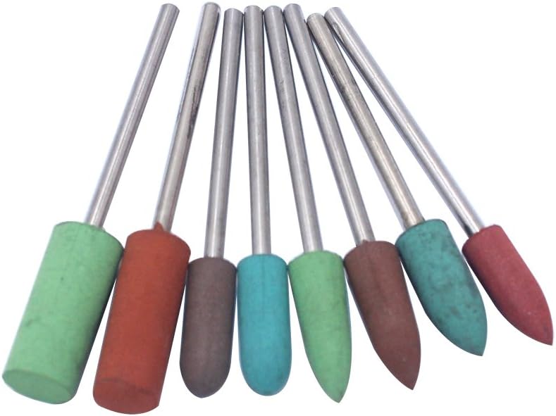 PHYHOO Polishing Burr Jewelry Polishing Rubber Rotary Tools Accessories Diamond-in-Rubber Emery Polishing Bit Set Metal, Glass, Stone, Tile 26 Pieces - Image 3