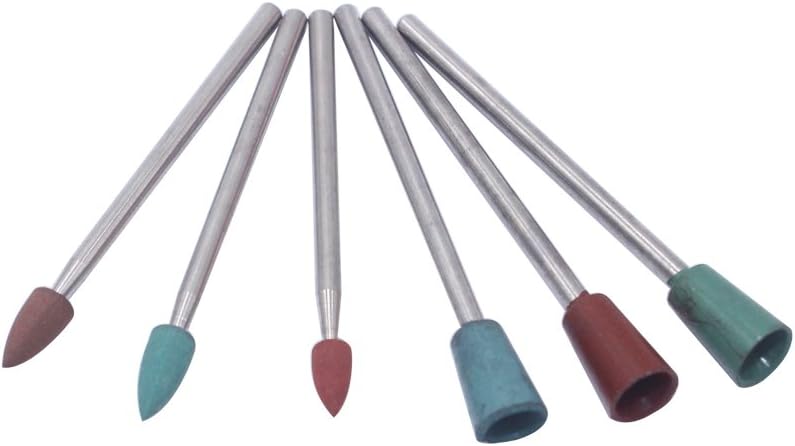 PHYHOO Polishing Burr Jewelry Polishing Rubber Rotary Tools Accessories Diamond-in-Rubber Emery Polishing Bit Set Metal, Glass, Stone, Tile 26 Pieces - Image 4