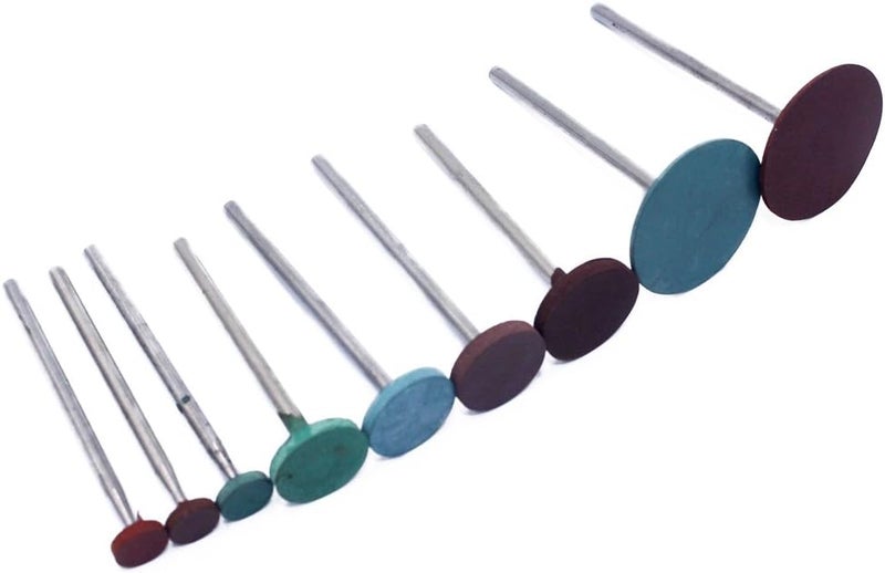 PHYHOO Polishing Burr Jewelry Polishing Rubber Rotary Tools Accessories Diamond-in-Rubber Emery Polishing Bit Set Metal, Glass, Stone, Tile 26 Pieces - Image 2