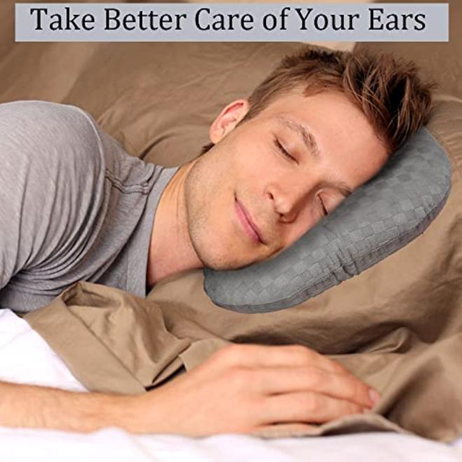 Side Sleeping Pillow for Ear Piercings Cartilage Healing Comfort Support Memory Foam Hypoallergenic Slow Rebound - Image 5