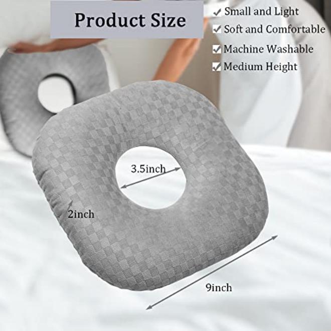 Side Sleeping Pillow for Ear Piercings Cartilage Healing Comfort Support Memory Foam Hypoallergenic Slow Rebound - Image 3