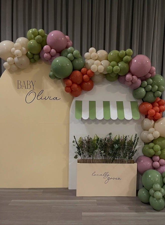 Beaumode Locally Grown Balloon Arch Garland Kit for Home Grown Baby Shower First Birthday Farmers Market She's Off The Market Bridal Shower Bachelorette Party Decoration (Green Orange Purple) - Image 2