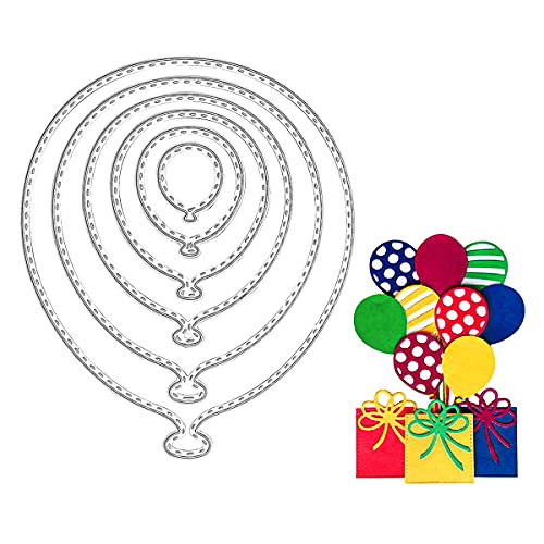 YOLUFER 6PCS Balloon Metal Cutting Dies Stencil Template Mould DIY Embossing Stencil for Album Scrapbooking Paper Card Art Craft Decorations - Image 1