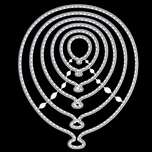YOLUFER 6PCS Balloon Metal Cutting Dies Stencil Template Mould DIY Embossing Stencil for Album Scrapbooking Paper Card Art Craft Decorations - Image 2