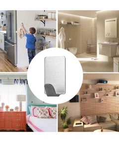 Gonice Adhesive Hooks Heavy Duty Wall Hangers Hooks Waterproof Stainless Steel Towel Hanger Holder Stick on Hooks for Hanging Kitchen Bathroom Home-8 Packs  - Image 5