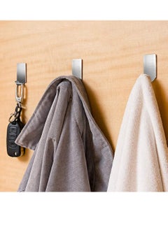 Gonice Adhesive Hooks Heavy Duty Wall Hangers Hooks Waterproof Stainless Steel Towel Hanger Holder Stick on Hooks for Hanging Kitchen Bathroom Home-8 Packs  - Image 4