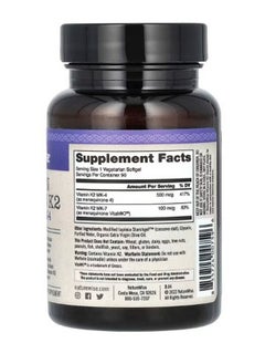 NatureWise Vegan Vitamin K2 MK 7 and MK 4 90 Vegetarian Softgels  - Image 2