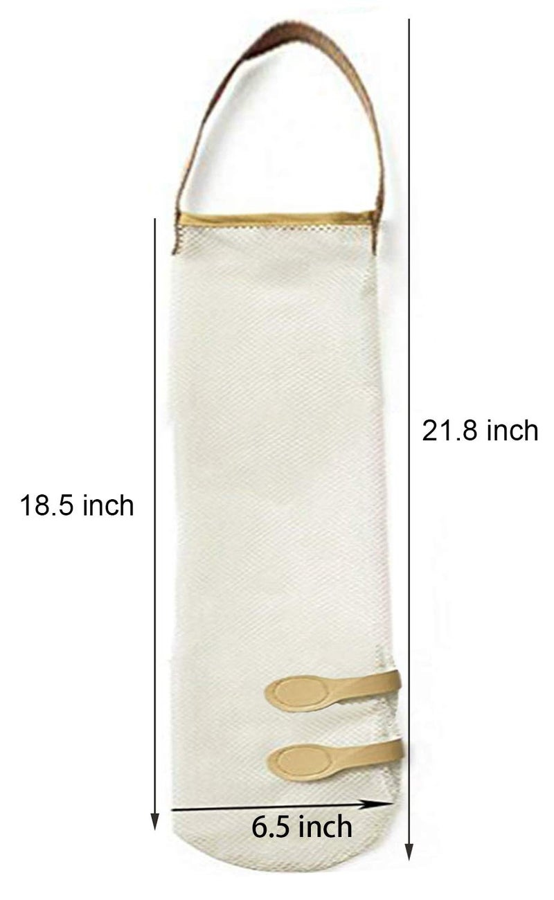 Ahyuan Hanging Mesh Storage Bags 5 Pack Onion Garlic Potatoes Net Mesh Bag Long and Large Reusable Net Produce Bags for Fruit Veggies Garbage Bag for Home RV Camper - Image 2