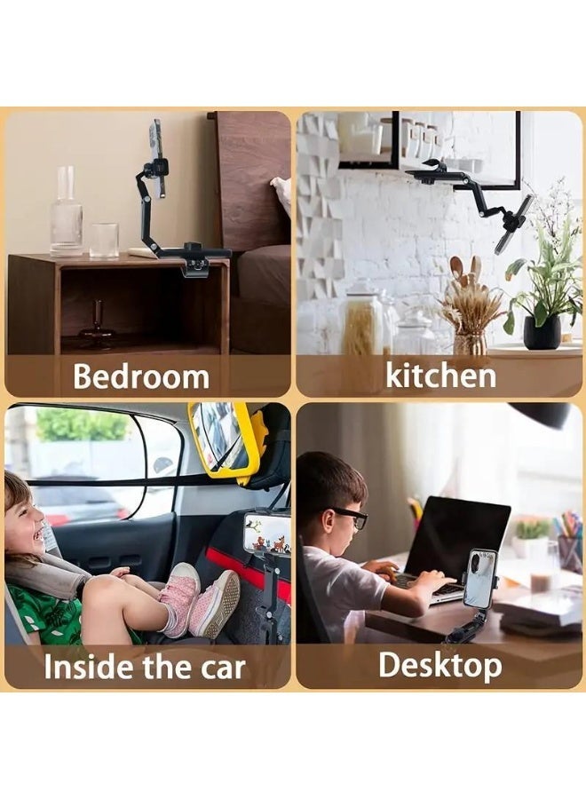 حامل الهاتف العالمي متعدد الوظائف بزاوية 1080 درجة – واقي شمس دوّار وقابل للتمديد بزاوية 360 درجة، مناسب لأي مشهد أو استخدام في السيارة. - Image 4