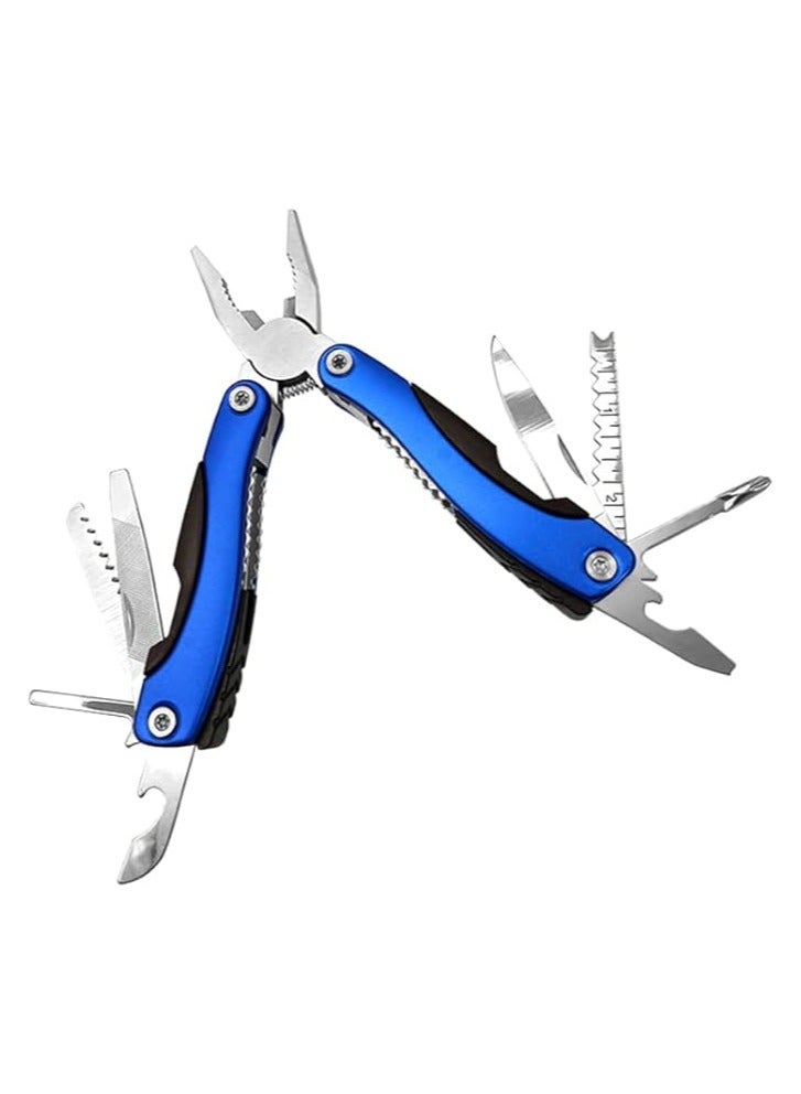 Foldable Pliers Stainless Steel Multi Tool Multi-Purpose Pliers for Camping, DIY Activities, Fishing(Blue) - Image 1