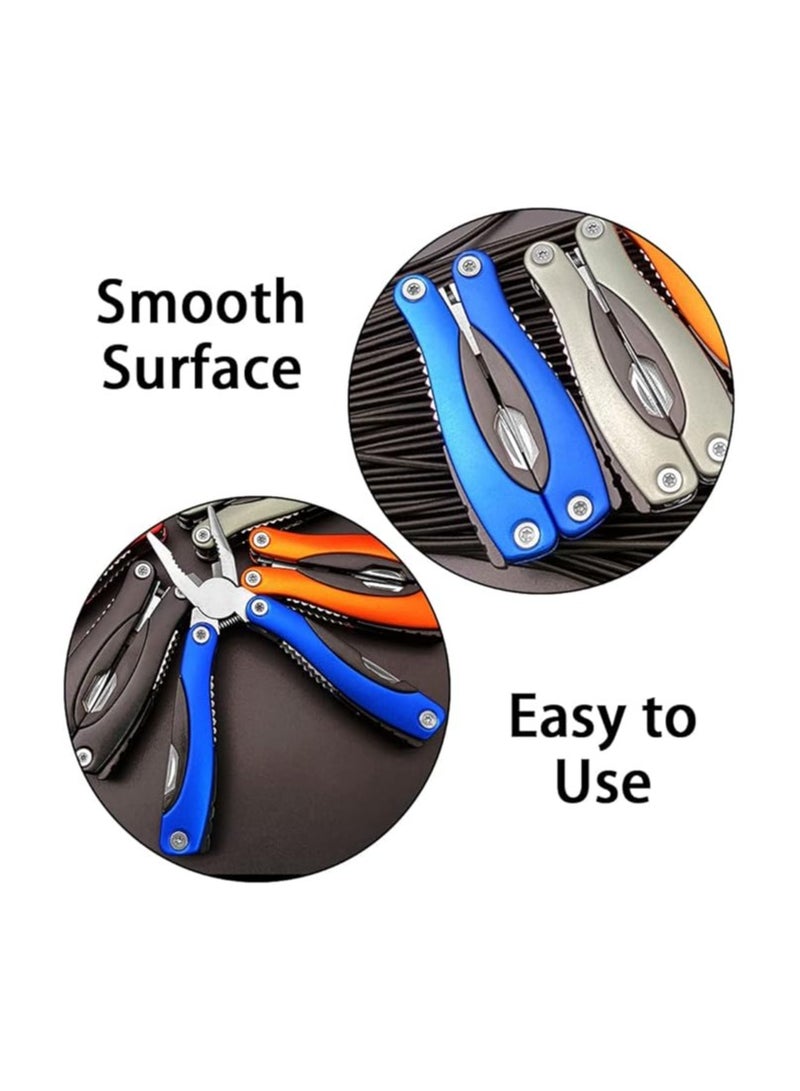 Foldable Pliers Stainless Steel Multi Tool Multi-Purpose Pliers for Camping, DIY Activities, Fishing(Blue) - Image 4
