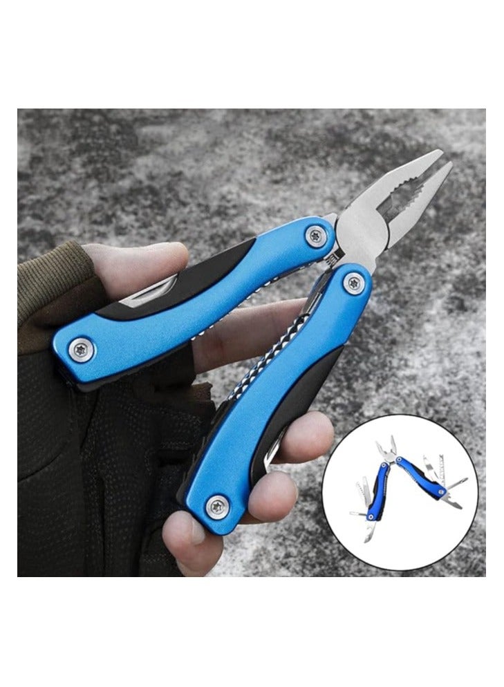 Foldable Pliers Stainless Steel Multi Tool Multi-Purpose Pliers for Camping, DIY Activities, Fishing(Blue) - Image 5