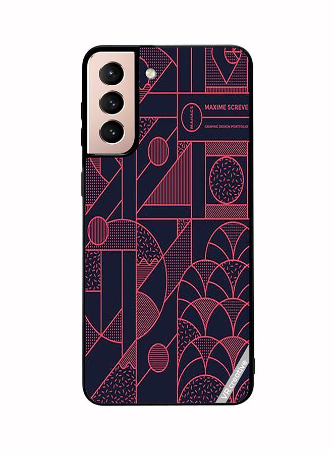 VR CREATIVE Protective Case Cover For Samsung Galaxy S21 5G Geometric Design Multicolour - Image 1
