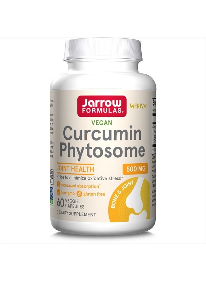 jarrow formulas Curcumin Phytosome 500 mg - 60 Veggie Capsules - Formulated with Meriva - Antioxidant Support Supplement - Curcumin Absorb Delivery System - 30 Servings (Packaging May Vary) - Image 1