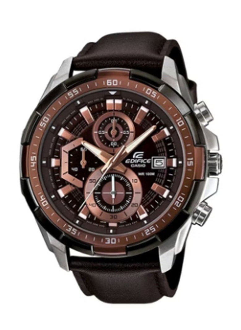 CASIO Leather Analog Watch EFR-539L-5AVUDF - 54 mm - Brown  - Image 1