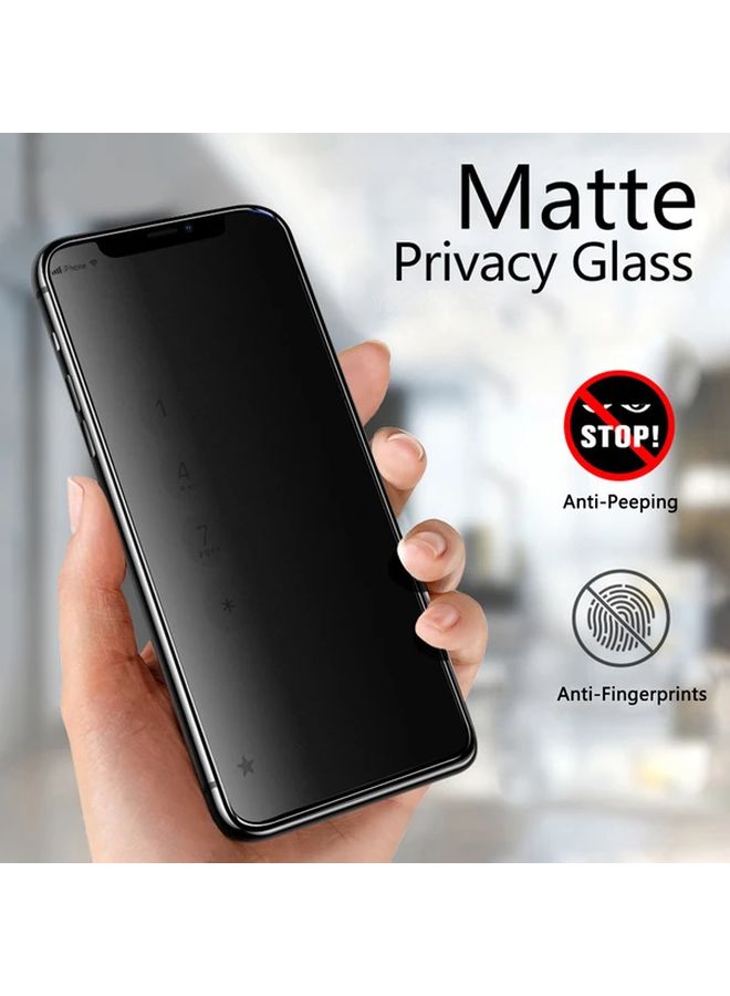 2 Pack Matte Privacy Screen Protector Tempered Glass Dust Proof Anti Fingerprint Anti Peep Anti Spy Anti Glare One Click Dust Free Easy Installation Compatible with iPhone 14 - Image 5