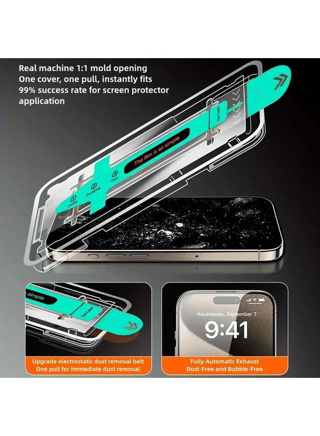 2 Pack Matte Privacy Screen Protector Tempered Glass Dust Proof Anti Fingerprint Anti Peep Anti Spy Anti Glare One Click Dust Free Easy Installation Compatible with iPhone 14 - Image 3