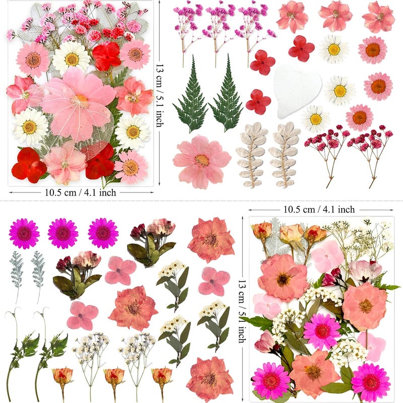 MIKIYA 90Pcs Pink Dried Pressed Flowers for Resin Molds, Assorted Real Natural Bulk Dry Floral Leaves for DIY Art Crafts, Epoxy Jewelry, Candle, Soap Making, Nails Decors Gifts - Image 5