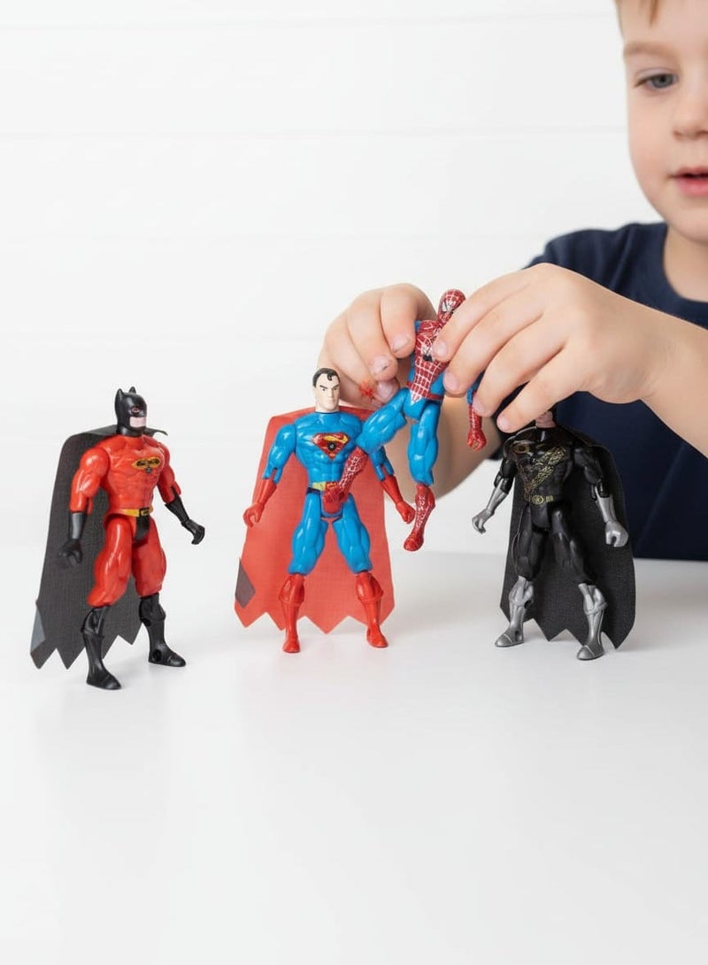 "مجموعة شخصيات أبطال خارقين – طقم ألعاب قابلة للجمع مكون من 5 قطع للأطفال من عمر 3 سنوات فما فوق" - Image 4