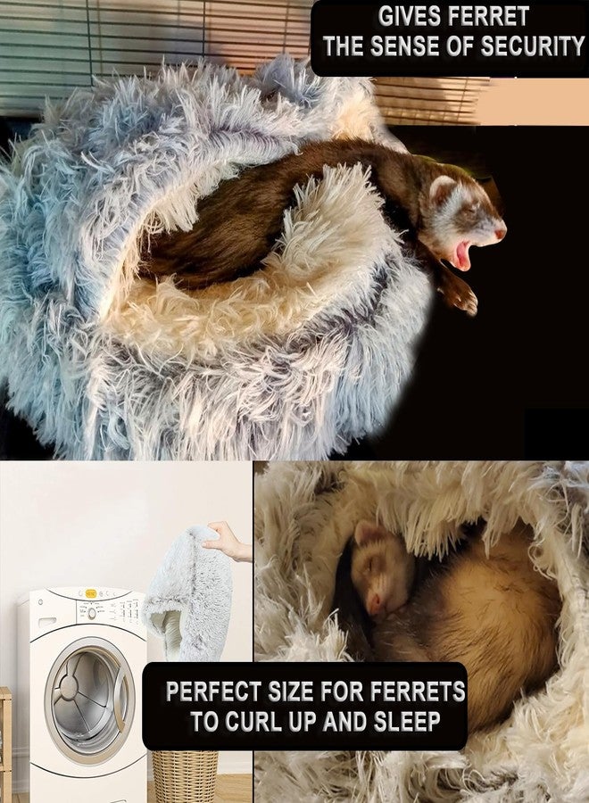 FULUE Ferret Bed Cave and Hideouts，Ferret Hideaway Bed Accessories for Cage Ferret Beds and Hideouts (Gray) - Image 2
