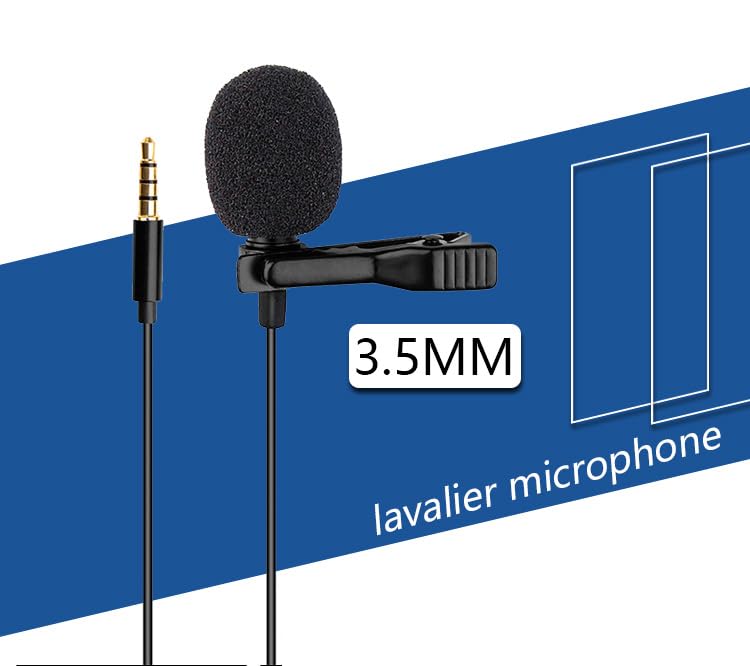 TECHNOVIEW Dynamic Lapel Collar Mic Voice Recording Filter Microphone for Singing YouTube Smartphone (1.5m) - Black - Image 2