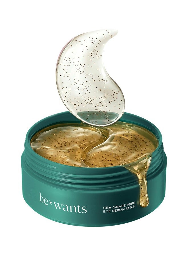 BE+WANTS bewants Sea Grape Vegan PDRN Eye Patches for Sensitive Skin | Formulated with Collagen, Green Tea, Ceramides and Pathenol | Hydrating & Firming Under Eye Mask - Image 1