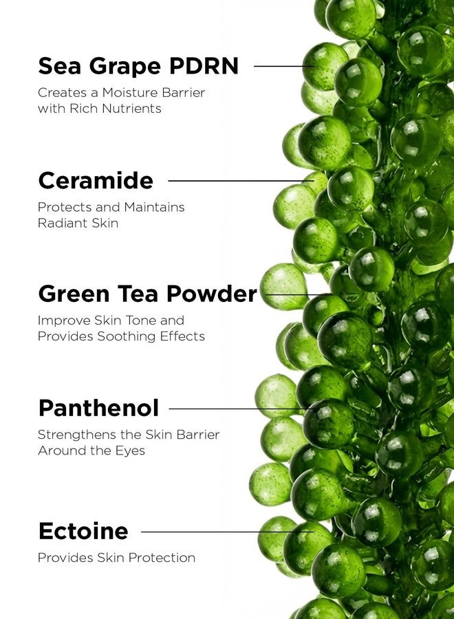 BE+WANTS bewants Sea Grape Vegan PDRN Eye Patches for Sensitive Skin | Formulated with Collagen, Green Tea, Ceramides and Pathenol | Hydrating & Firming Under Eye Mask - Image 3