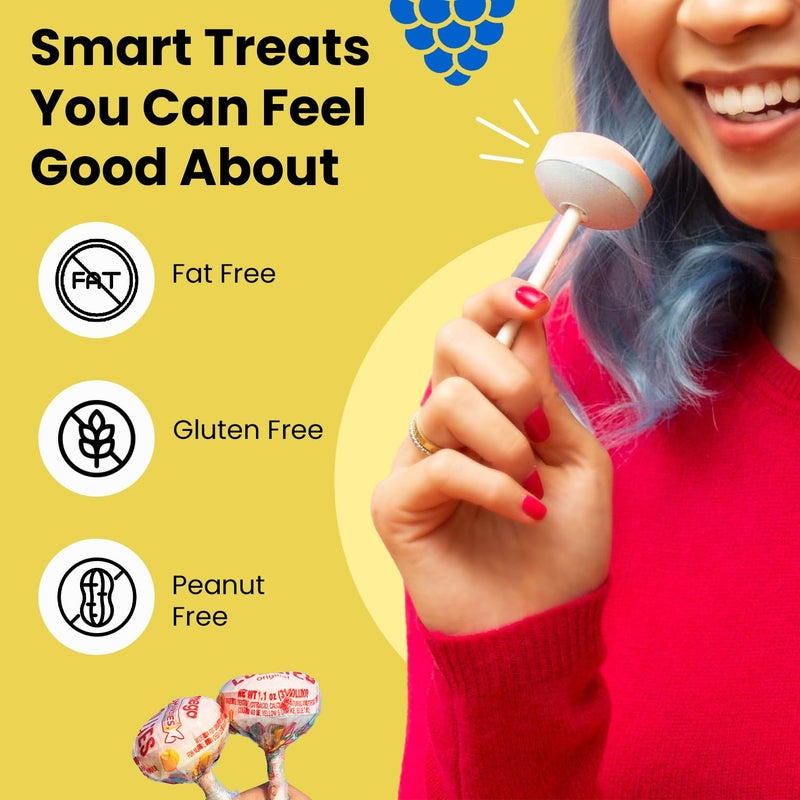 Smarties Double Lollies Mega - Gluten Free, Peanut Free, Fat Free Assorted Fruity Flavors Lollipops - Perfect for Birthdays, Parties - Made by US Candy Company Since 1949-24 Count Box (Pack of 1) - Image 2