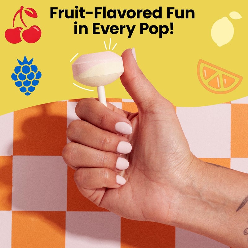 Smarties Double Lollies Mega - Gluten Free, Peanut Free, Fat Free Assorted Fruity Flavors Lollipops - Perfect for Birthdays, Parties - Made by US Candy Company Since 1949-24 Count Box (Pack of 1) - Image 4